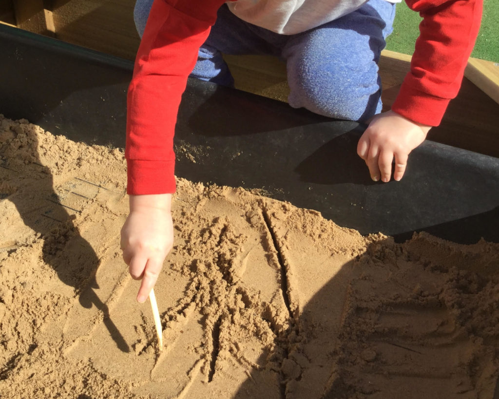 Penguin Preschool sandpit play time